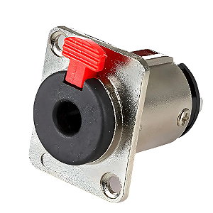 Conector P10 Fêmea de Painel com Trava