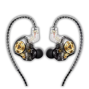 Fone In-Ear QKZ ENZO PRO Preto Translúcido