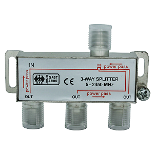 Divisor de Sinal Coaxial 1 Entrada para 3 Saídas