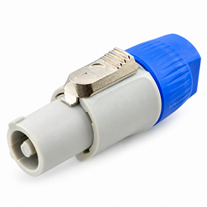 Conector Powercon Macho 20A - Azul/Branco