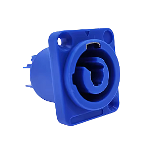 Conector Powercon Fêmea Painel 20a Azul