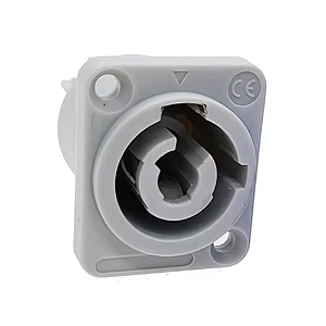 Conector Powercon Fêmea Painel 20a Cinza