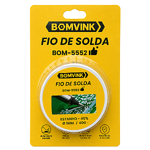 Fio de Solda Estanho 1mm 40g Bomvink