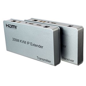 Extensor HDMI KVM até 200 m Via Cabo de Rede sobre IP