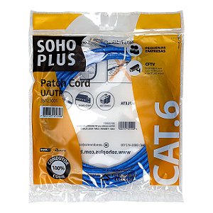 Patch Cord U/UTP Cat6 SohoPlus Furukawa Azul 2,5 metros