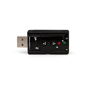 Placa de Som USB Externa 7.1 DirectSound 3D