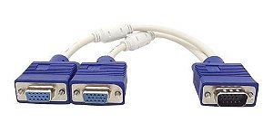 Cabo Y VGA, 1 VGA Macho para 2 VGA Fêmea