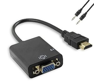 Cabo Conversor HDMI para VGA com Áudio