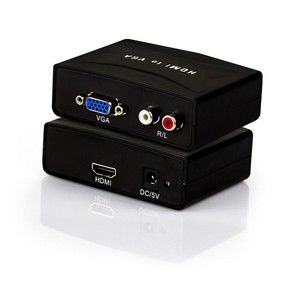 Conversor VGA + Áudio L/R Estéreo para HDMI