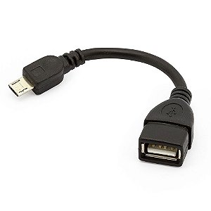 Cabo OTG USB Fêmea para Micro USB Macho