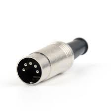 Plug Midi Din 5 Pinos Metalico Profissional