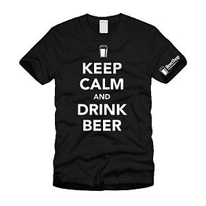 Camiseta Keep Calm and Drink Beer (Preta)