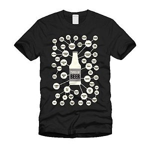 Camiseta Types of Beer (Preta)