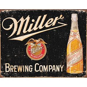 Placa Metálica Miller Brewing Vintage