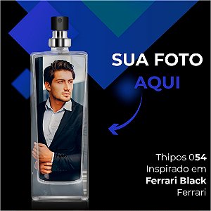 054 - Ferrari Black - Ferrari (55ml) - Com sua Foto