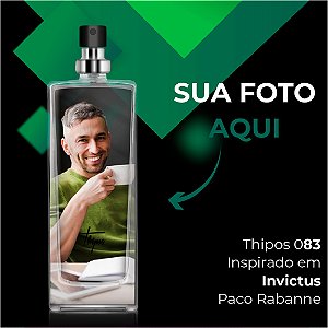 083 - Invictus - Paco Rabanne (55ml) - Com sua Foto