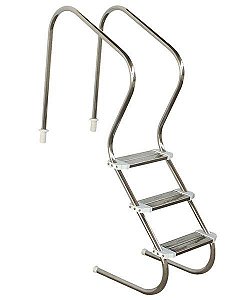 ESCADA 60 MM AÇO INOX CONFORT COM 3 DEGRAUS DUPLOS