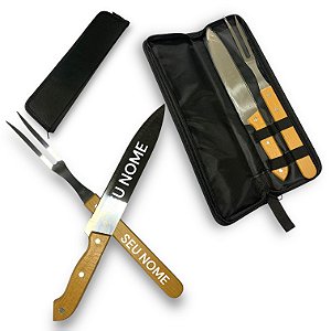 Kit Churrasco 2 Peças Personalizado - Envio Imediato