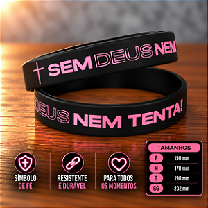 SEM DEUS NEM TENTA - PRETA COM ROSA