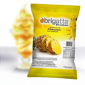 Kit 4 Cobertura Abacaxi c/ pedaços 1,100kg - Brigatta