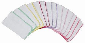 Fralda luxo lisa 70x70cm com Crochê