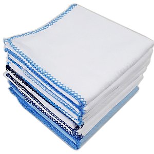 Cueiro Flanelado Liso 80x80cm com Crochê Avulso