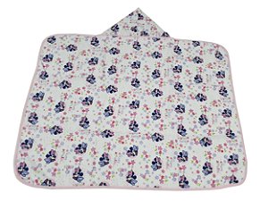 Toalha de Banho bebê Minnie 70x90cm com Capuz