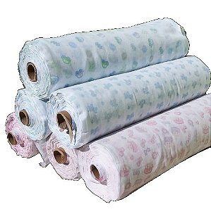 Rolo Fralda de Pano Luxo Estampada com 50mts