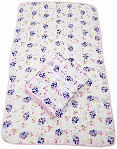Toalha Fralda Minnie 70x110cm com crochê