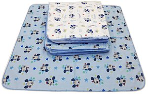 Cueiro Mickey Disney 80x80cm com crochê