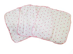 Fralda de Triangulo Rosa Cremer 70x70cm com Crochê