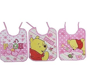 Kit 3 Babadores Felpudos Ursinho Pooh Impermeaveis