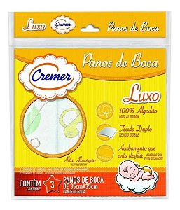 Pacote 3 Panos de Boca Cremer Estampado 35x35cm Unissex