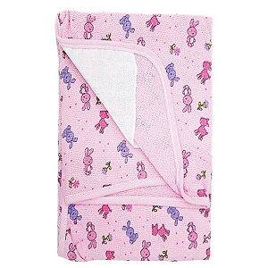 Toalha de Banho Bebe 70x80cm Forrada de Fralda Com Capuz