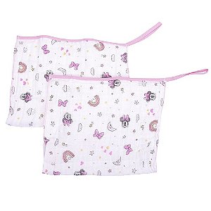 Pacote com 2 Pano de Boca Soft Minnie 20x40cm