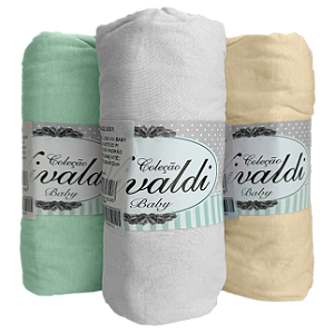 3 Lençol De Berço com Elástico Malha Americano 100% Algodão