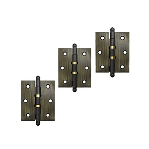 Kit 3 Dobradiças Porta Madeira 3 polegada Antique