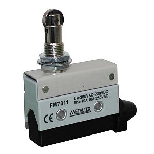 FM7311 | Chave Fim de Curso - Atuador Rolete  P/ Painel | Metaltex