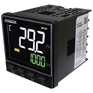 MC62-42110000 | Controlador Temperatura 48x48mm - 1 Saída Ssr 5v - 2alarmes - Alim. 100-240vca | Metaltex