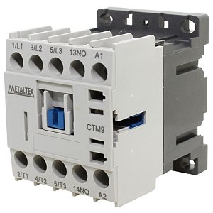 CTM9-H5-310 | Mini Contator 9a/ac3 - Bob: 220vca - Aux: 1na | Metaltex