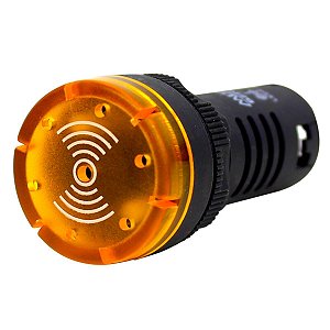 BZ20-7L-Y | Sinaleiro Sonoro com Led -  22mm - 24vca/vcc - Laranja | Metaltex