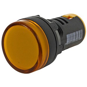 L20-AR9-Y | Sinaleiro Led 22mm - 12vcc/vca - Amarelo | Metaltex