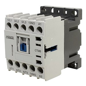 CTM6-H5-310 | Mini Contator 7a/ac3 - Bob: 220vca - Aux: 1na | Metaltex