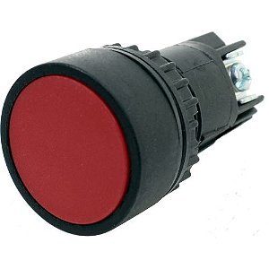 T2PBR-1C-M | Botão 22mm 1 Reversível - Vermelho | Metaltex