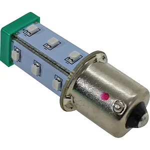 S15-L57G | Led P/soquete Ba15s 24v - Verde | Serve para Torres Tpsl4/Tpss6/Tpsf6/Tpws | Metaltex