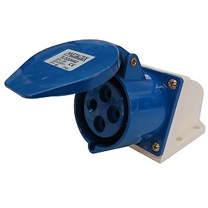 TLS32442 | Tomada Industrial Femea 32a 3P+T  (220~240v) Azul | Metaltex