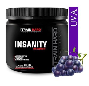 Pré Treino Insanity 300g - Diversos Sabores - Pre Workout Train Hard Nutrition