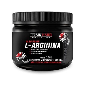 L-Arginina 100 Gramas - Vaso Pump - Aminoácido Train Hard Nutrition