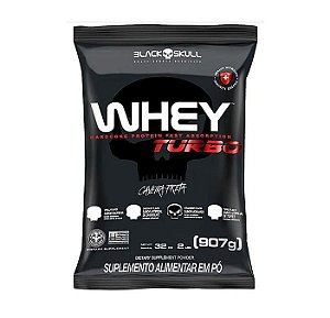 Whey Turbo Caveira Preta 907g - Diversos Sabores - Protein Black Skull