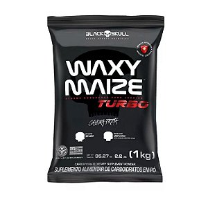 Waxy Maize Turbo Caveira Preta 1Kg Sem Sabor - Carboidrato Black Skull